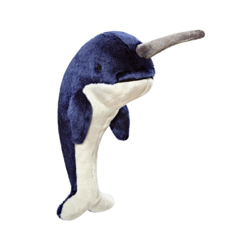 Fluff &amp; Tuff - Bleu Narwhal Dog Toy